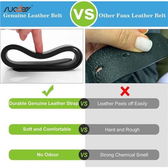 SUOSDEY Fashion Womens Leather Belts with Pin Buckle Waist Belt for Jeans Pants main image 6